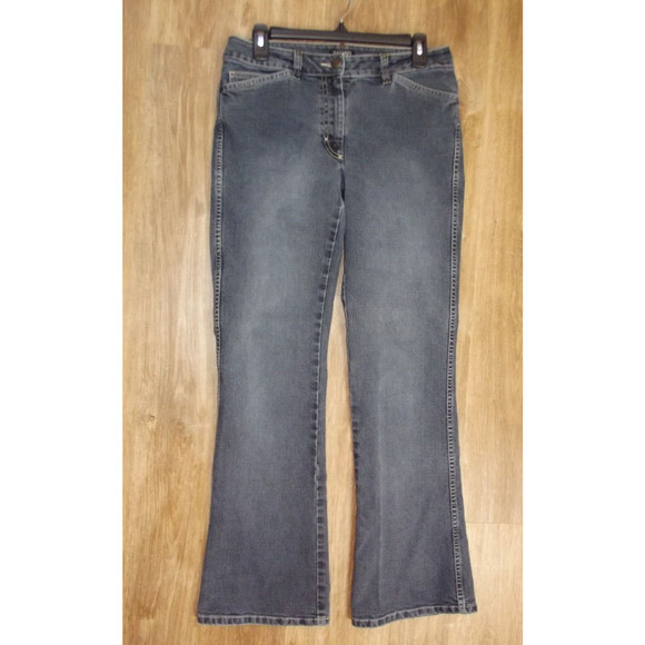 Tahari Womens Bootcut Stretch JEANS - Size 31 - Medium Wash - Picture 1 of 7
